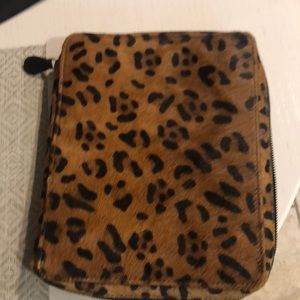 Pottery barn leopard jewelry case travel